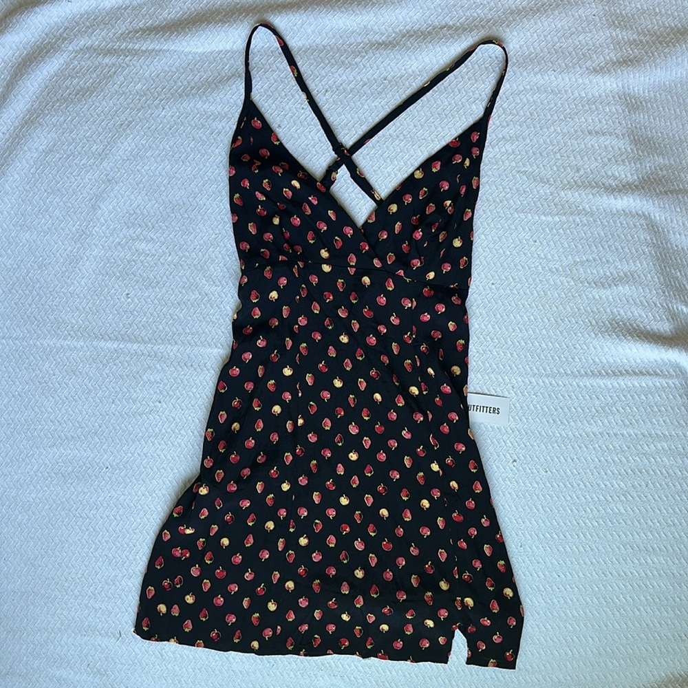 Urban Outfitters Halter Dress with Strawberry Print